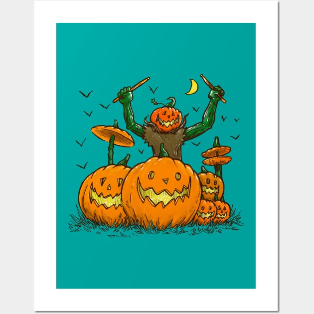 The Pumpkin Drummer Wall Art by nickv47